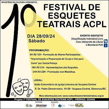 CONVITE 1ª Festival de Esquetes Teatrais ACPL