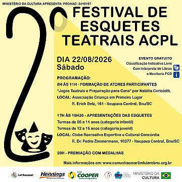 CONVITE 2ª Festival de Esquetes Teatrais ACPL