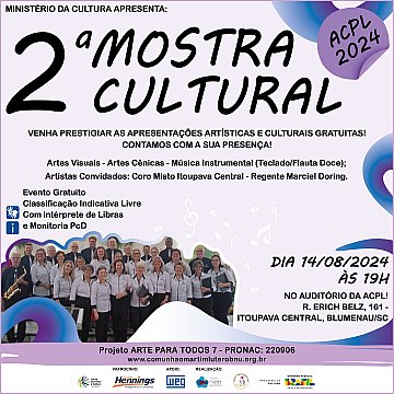 CONVITE / REGISTROS 2º Mostra Cultural - Projeto Arte para Todos 7