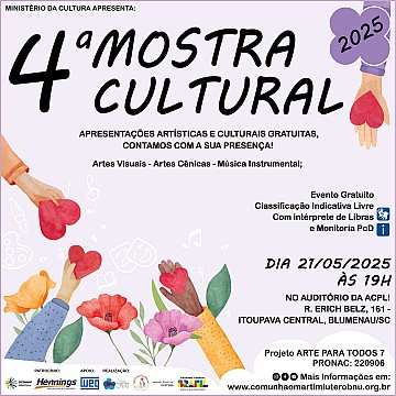 CONVITE / REGISTROS 4ª Mostra Cultural - Projeto Arte para Todos 7
