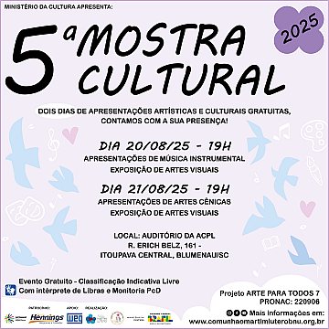 CONVITE / REGISTROS 5ª Mostra Cultural - Projeto Arte para Todos 7