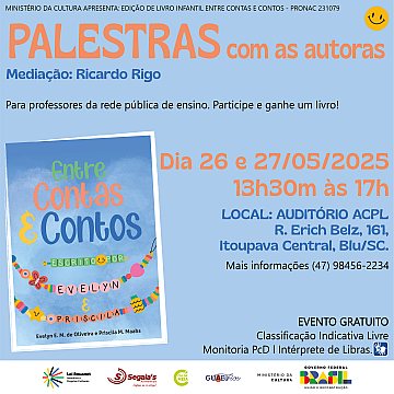 Divulgação Palestras com as autoras na ACPL!  