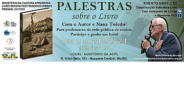 Divulgação Palestras sobre o Livro Peregrino da Esperança - Projeto Livro Biográfico Friedrich Gierus