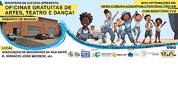 Divulgação - Projeto Oficinas Artísticas para Crianças e Jovens Vila União