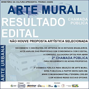 RESULTADO EDITAL - Projeto Arte Mural