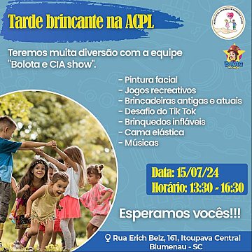 Tarde brincante na ACPL!