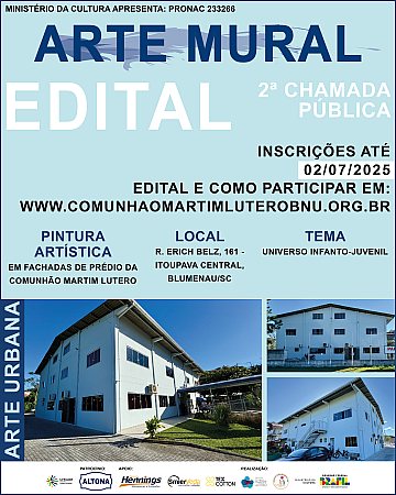EDITAL ABERTO 2ª CHAMADA PÚBLICA - Projeto Arte Mural